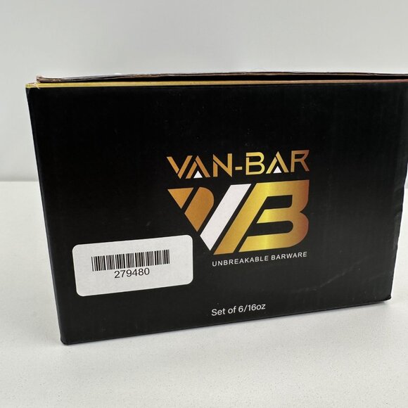 Van-Bar Unbreakable Barware 6 16 Ounce Stemless Reusable Plastic Wine Glasses - Picture 7 of 9